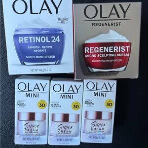 Olay Mini Super Cream, retinol24 and Regenerist Set